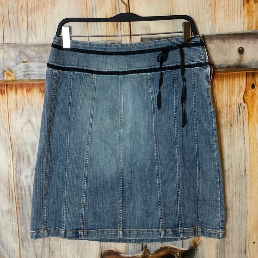 Venezia Blue Denim Midi Skirt